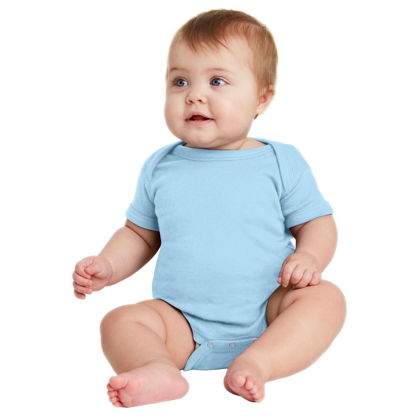 Black Infant Bodysuit - Rabbit Skins - Combed Cotton