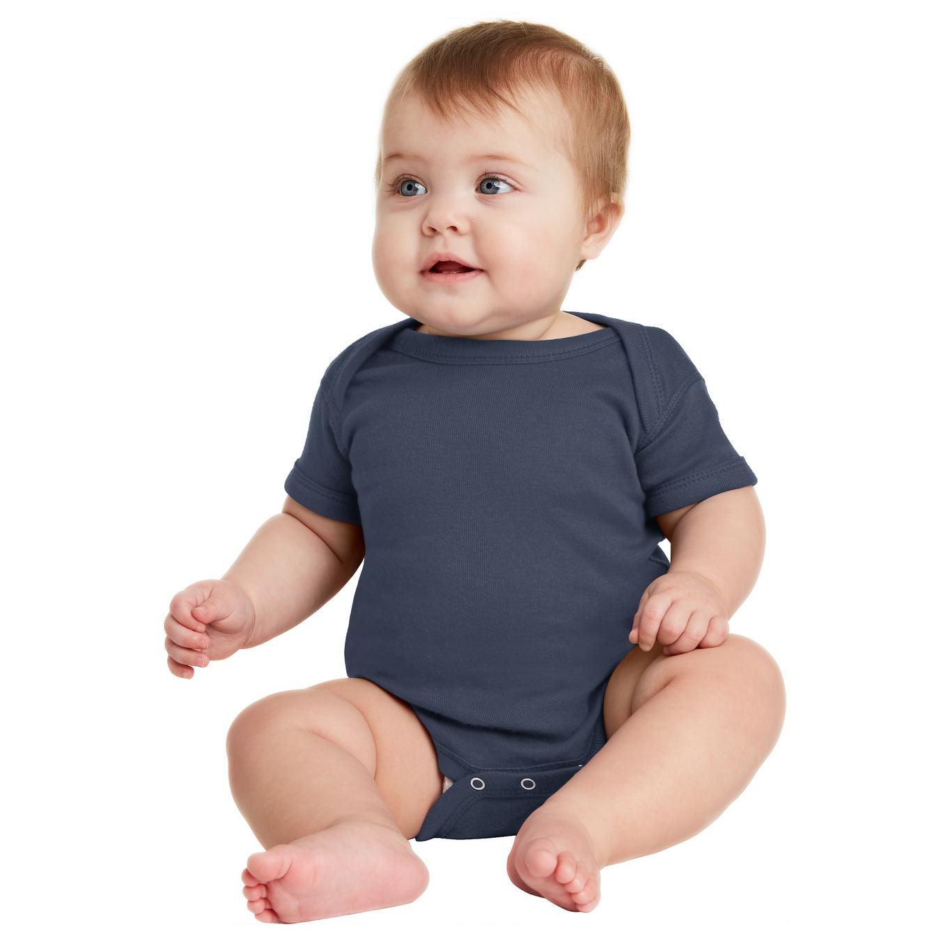 Black Infant Bodysuit - Rabbit Skins - Combed Cotton
