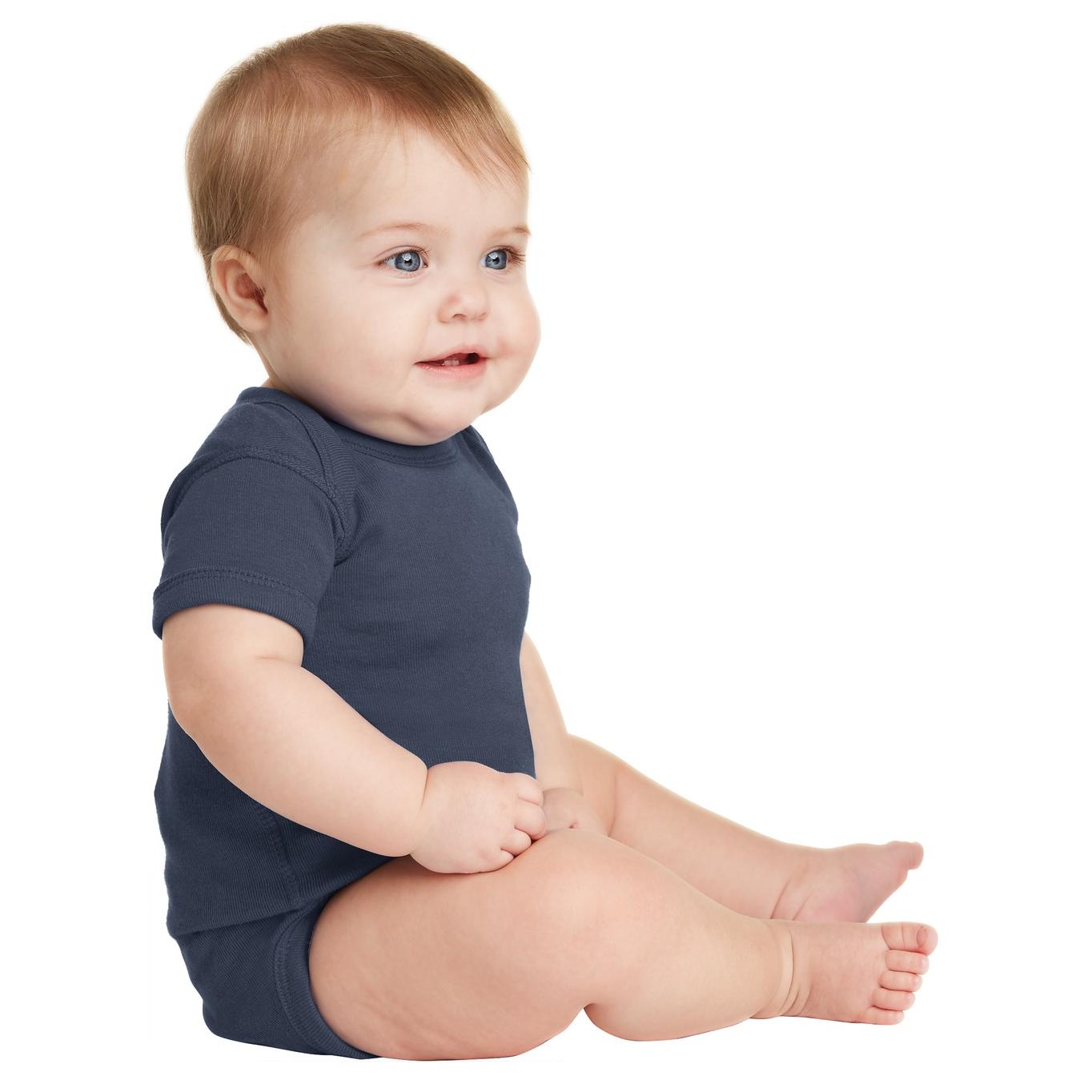 Black Infant Bodysuit - Rabbit Skins - Combed Cotton