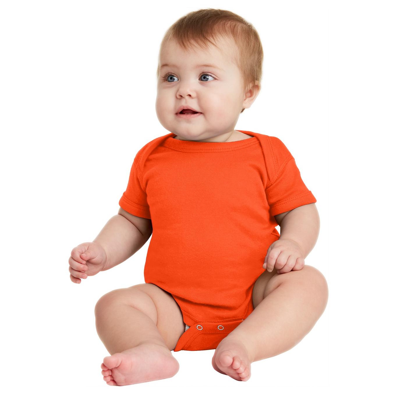 Black Infant Bodysuit - Rabbit Skins - Combed Cotton