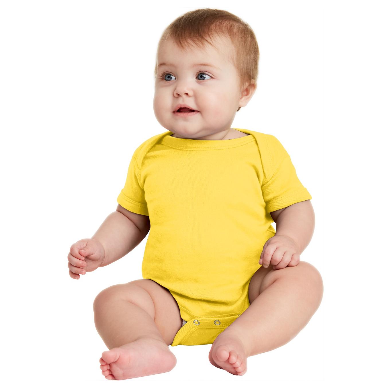 Black Infant Bodysuit - Rabbit Skins - Combed Cotton