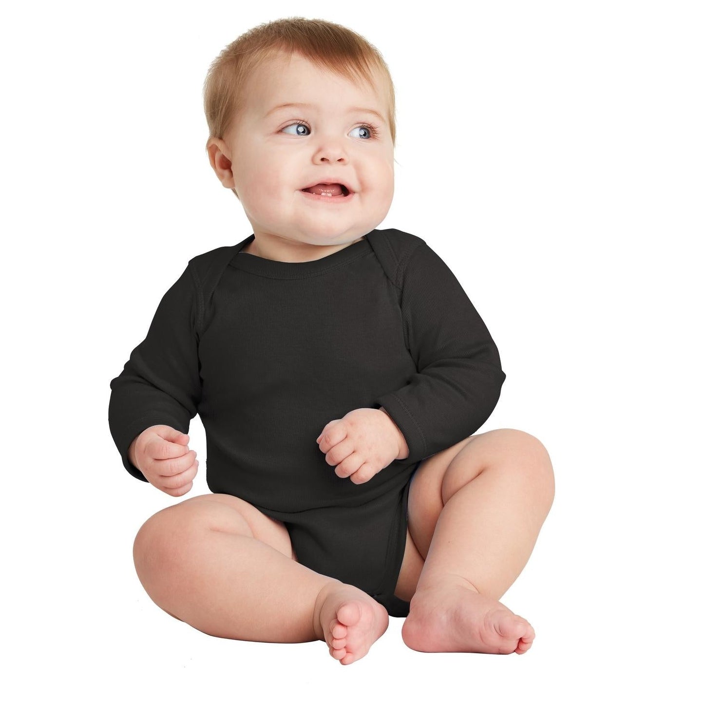 Black Infant Bodysuit - Rabbit Skins - Combed Cotton