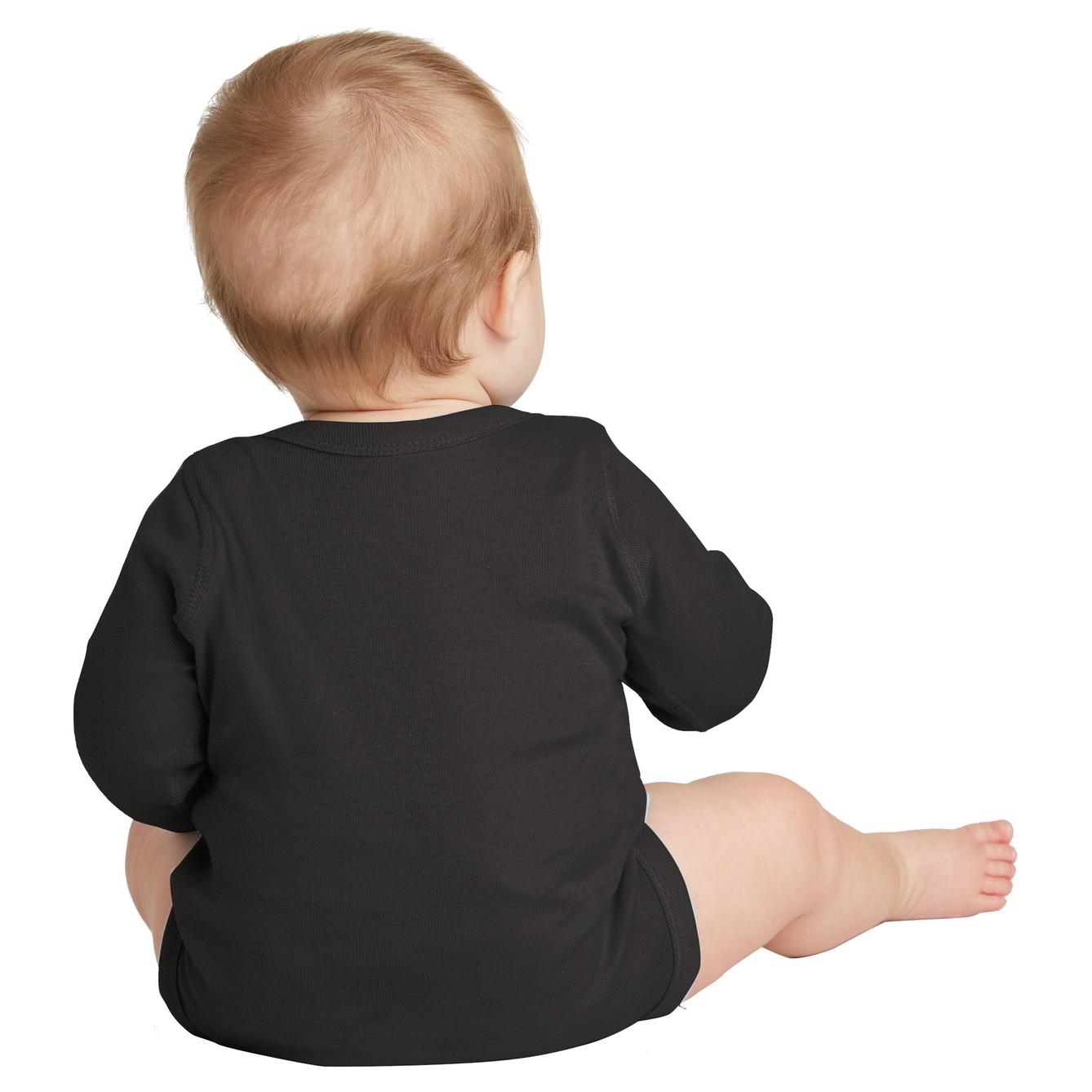 Black Infant Bodysuit - Rabbit Skins - Combed Cotton