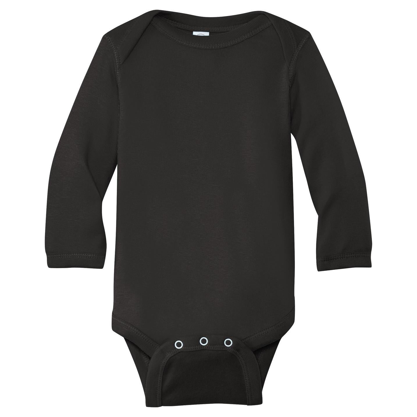 Black Infant Bodysuit - Rabbit Skins - Combed Cotton