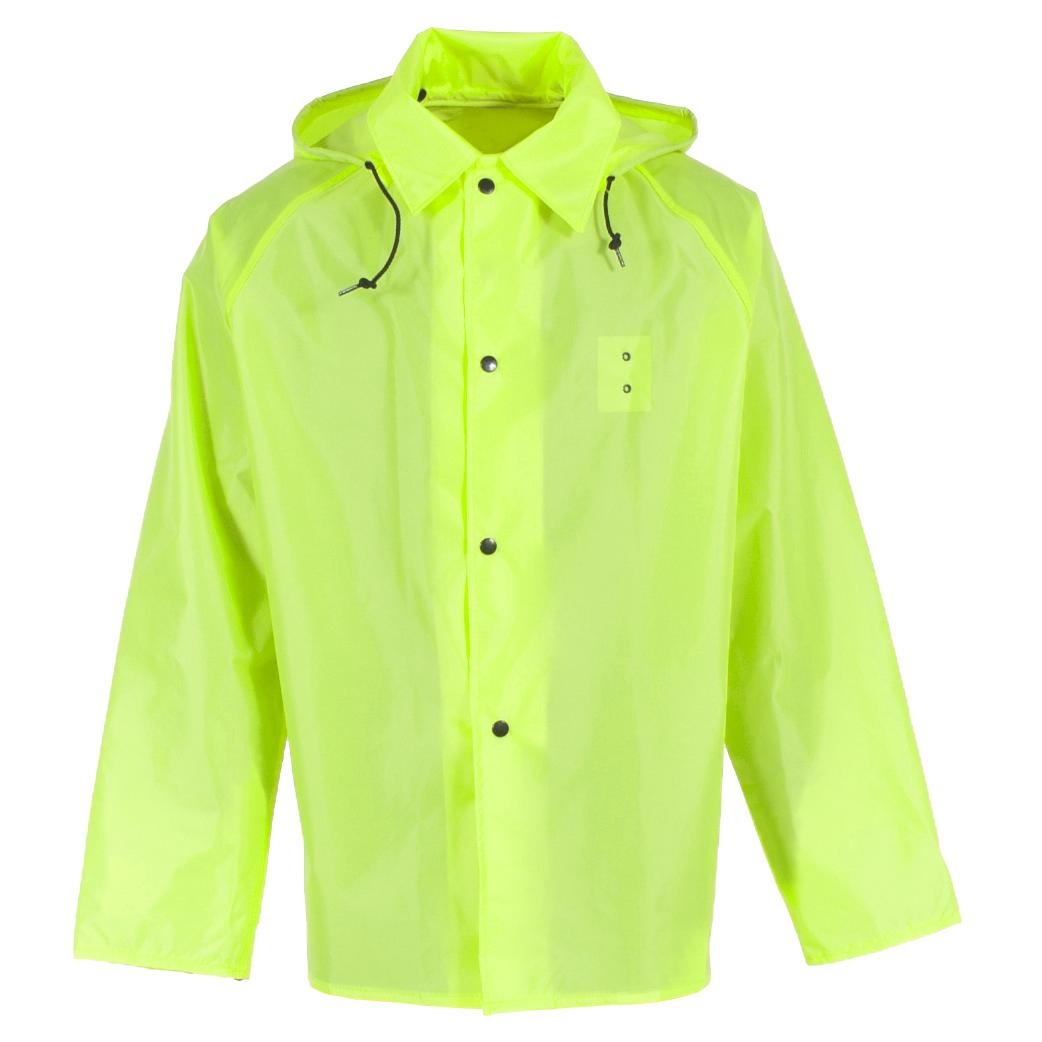 Black Rain Jacket - Neese - Attached Hood Design
