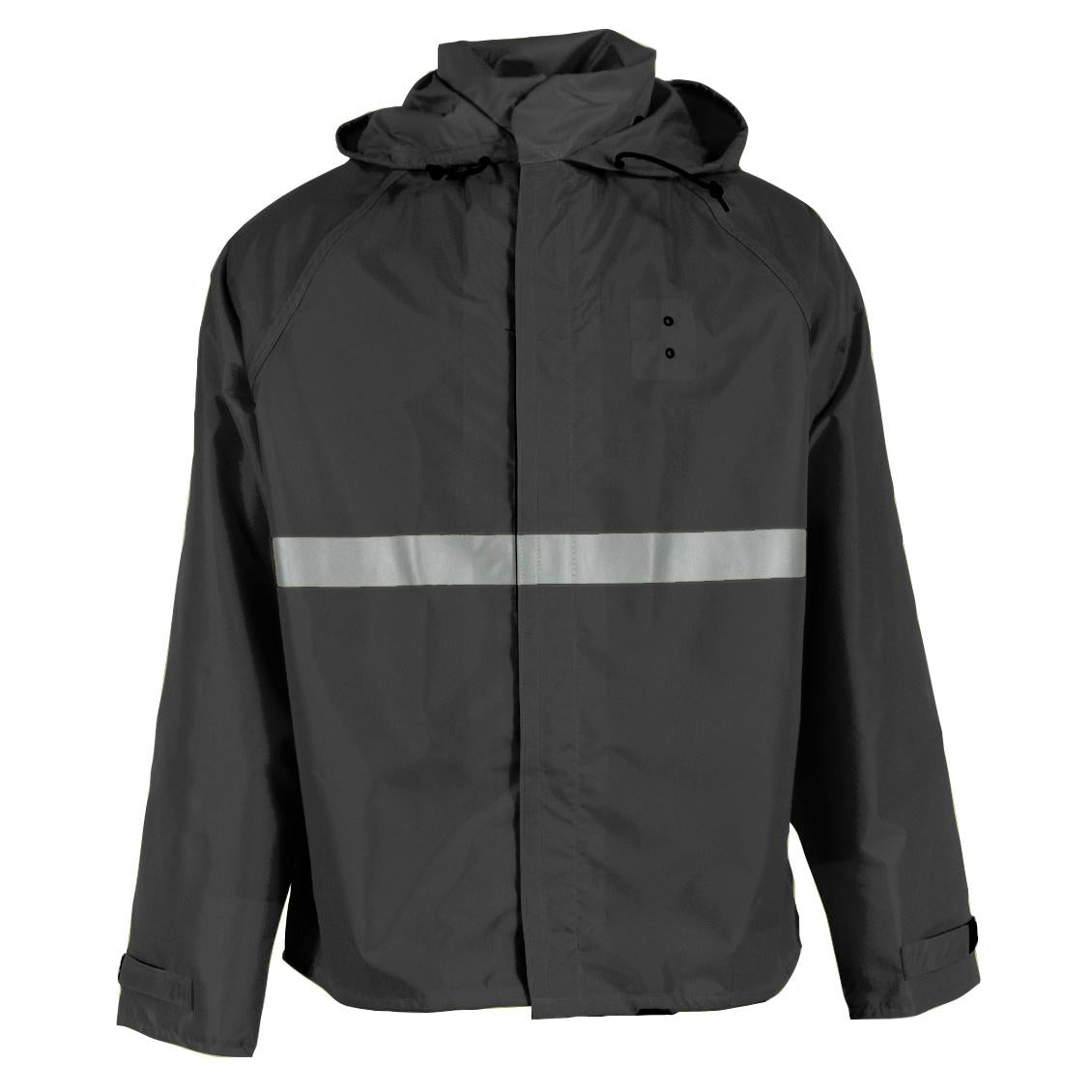 Black Rain Jacket - Neese - Durable Hooded Style