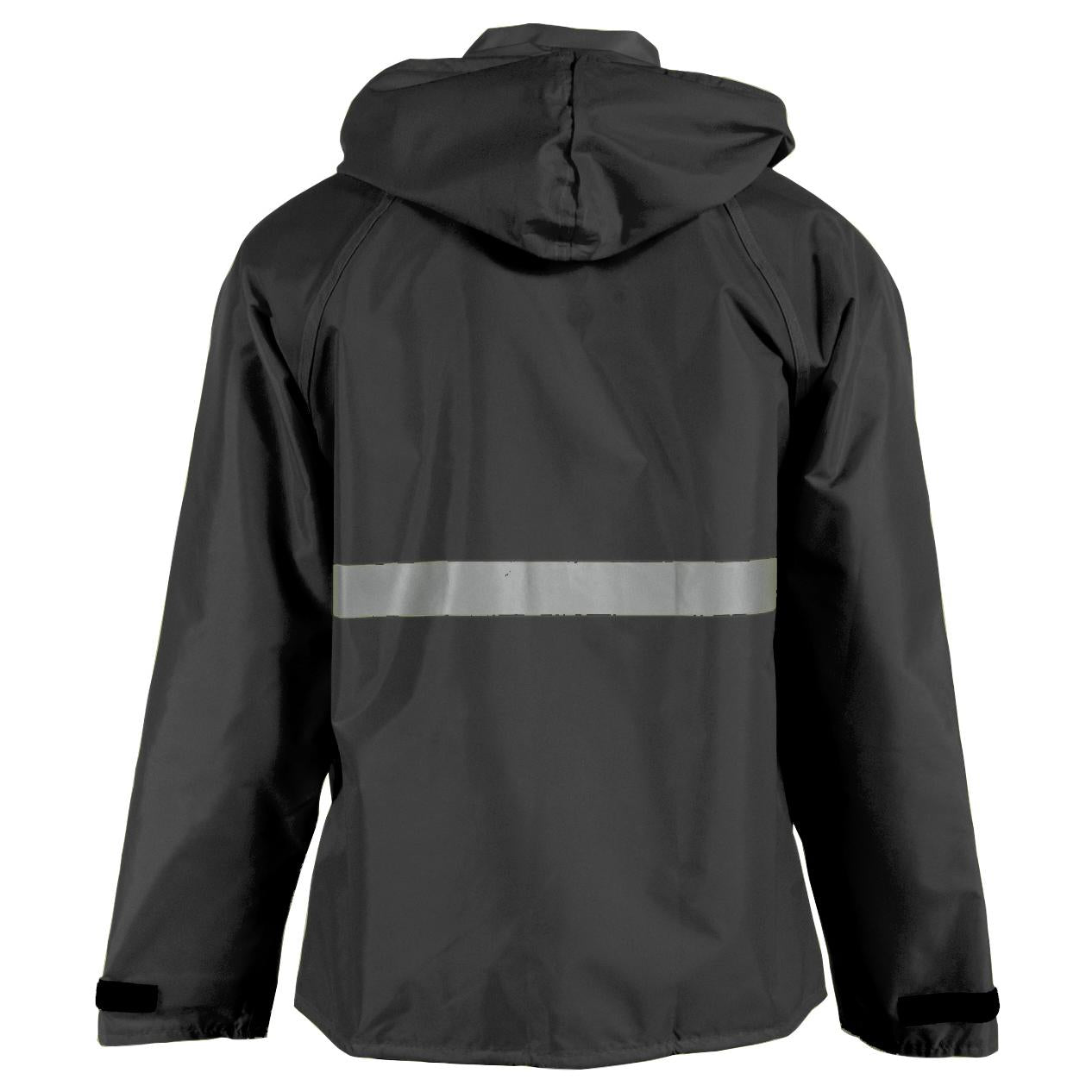 Black Rain Jacket - Neese - Durable Hooded Style