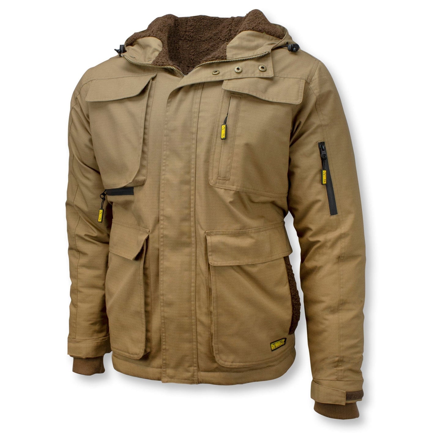 Brown Heated Jacket - DeWalt - Ripstop Design