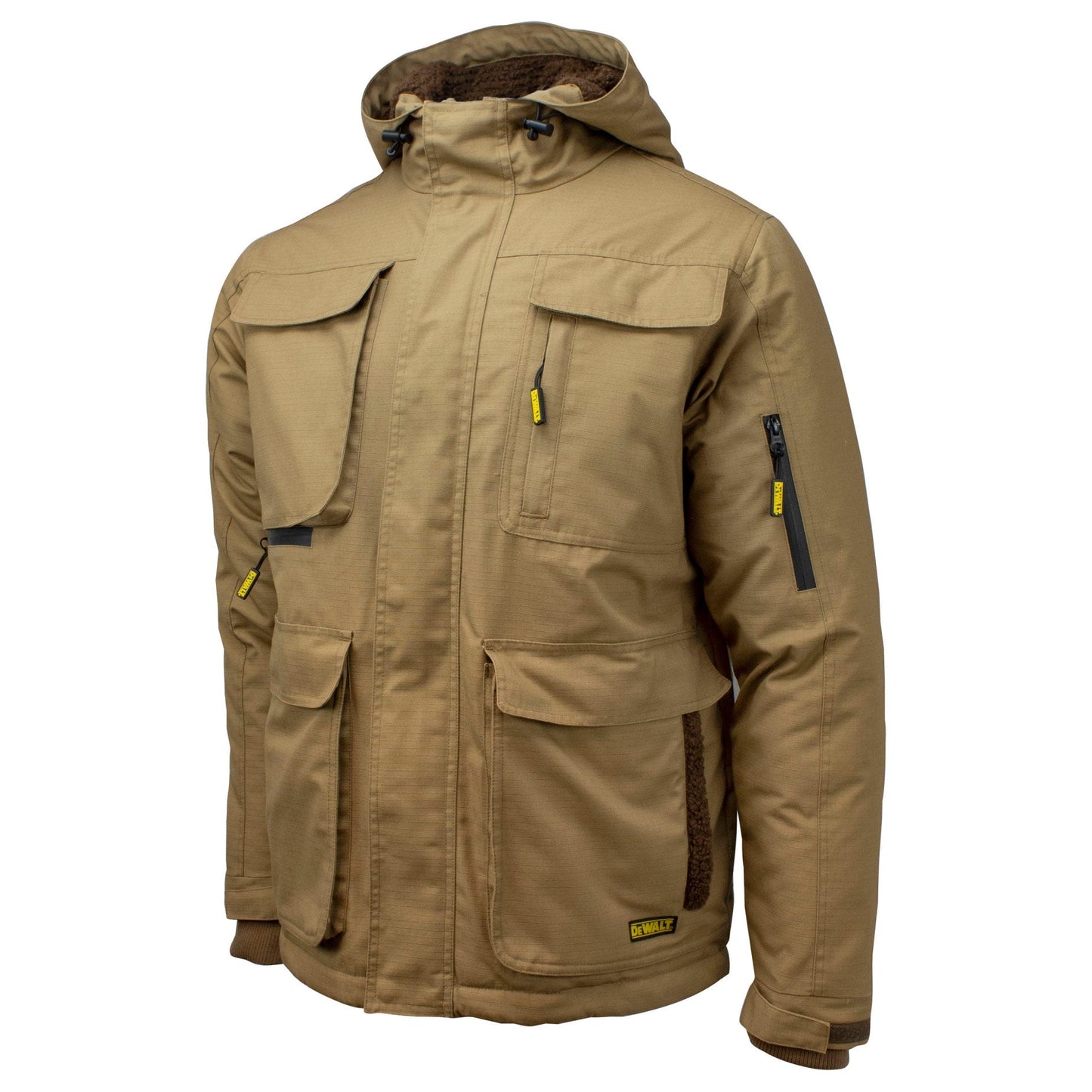 Brown Heated Jacket - DeWalt - Ripstop Design