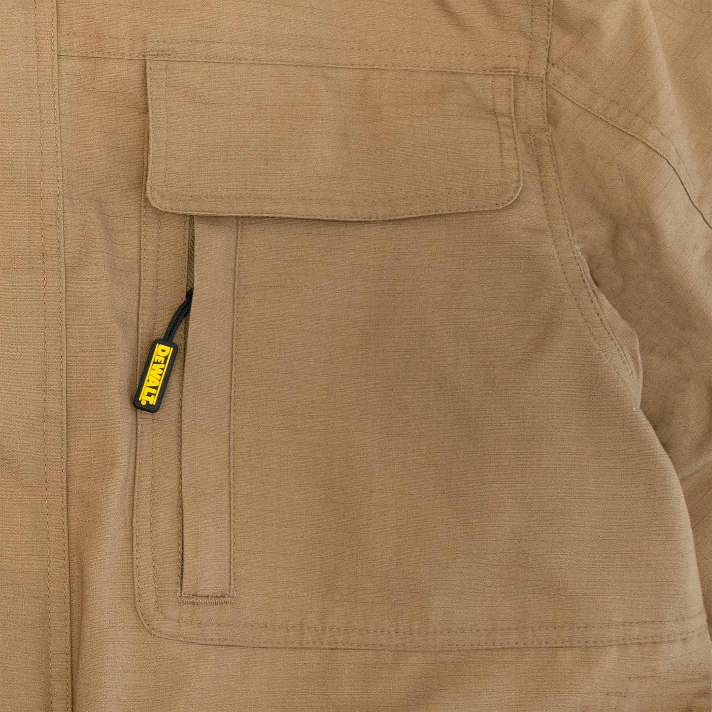 Brown Heated Jacket - DeWalt - Ripstop Design