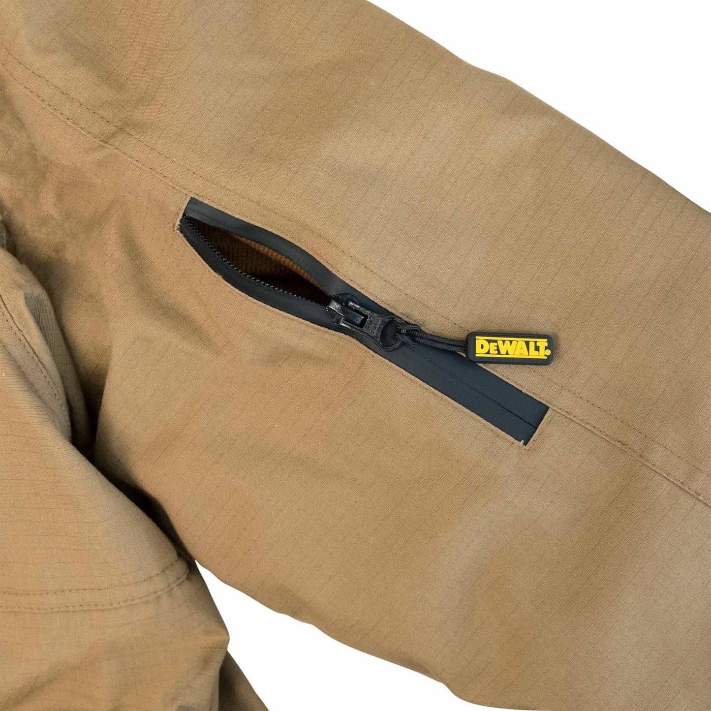 Brown Heated Jacket - DeWalt - Ripstop Design