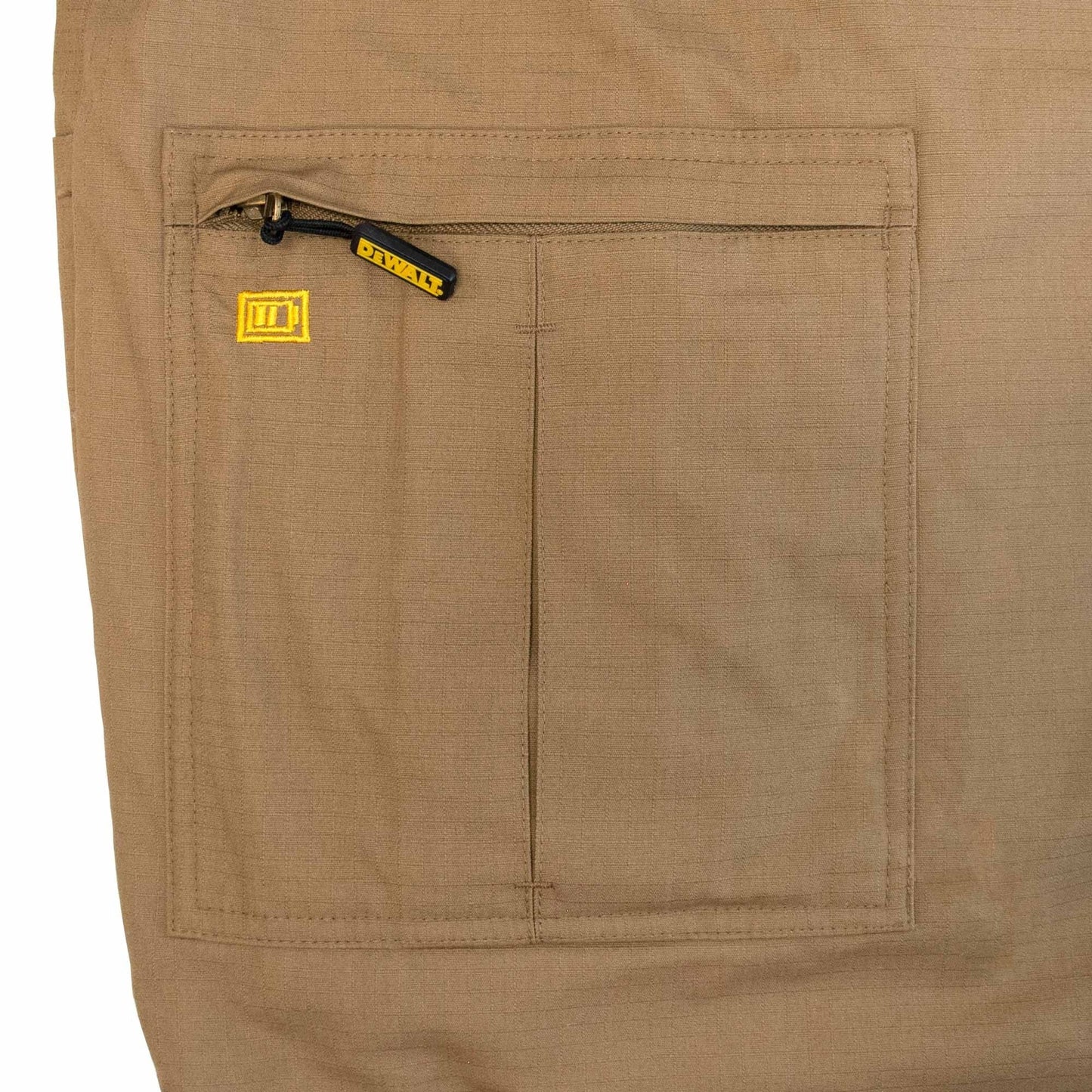 Brown Heated Jacket - DeWalt - Ripstop Design