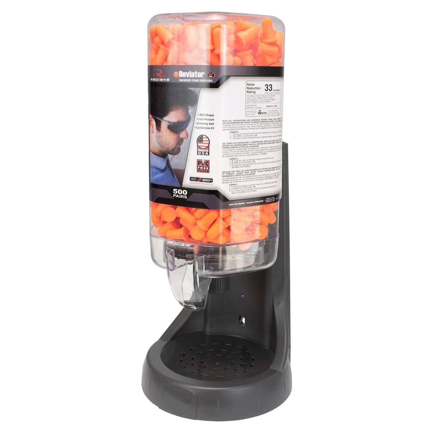 Holds 500 Pairs Ear Plug Dispensers - Radians - Refillable