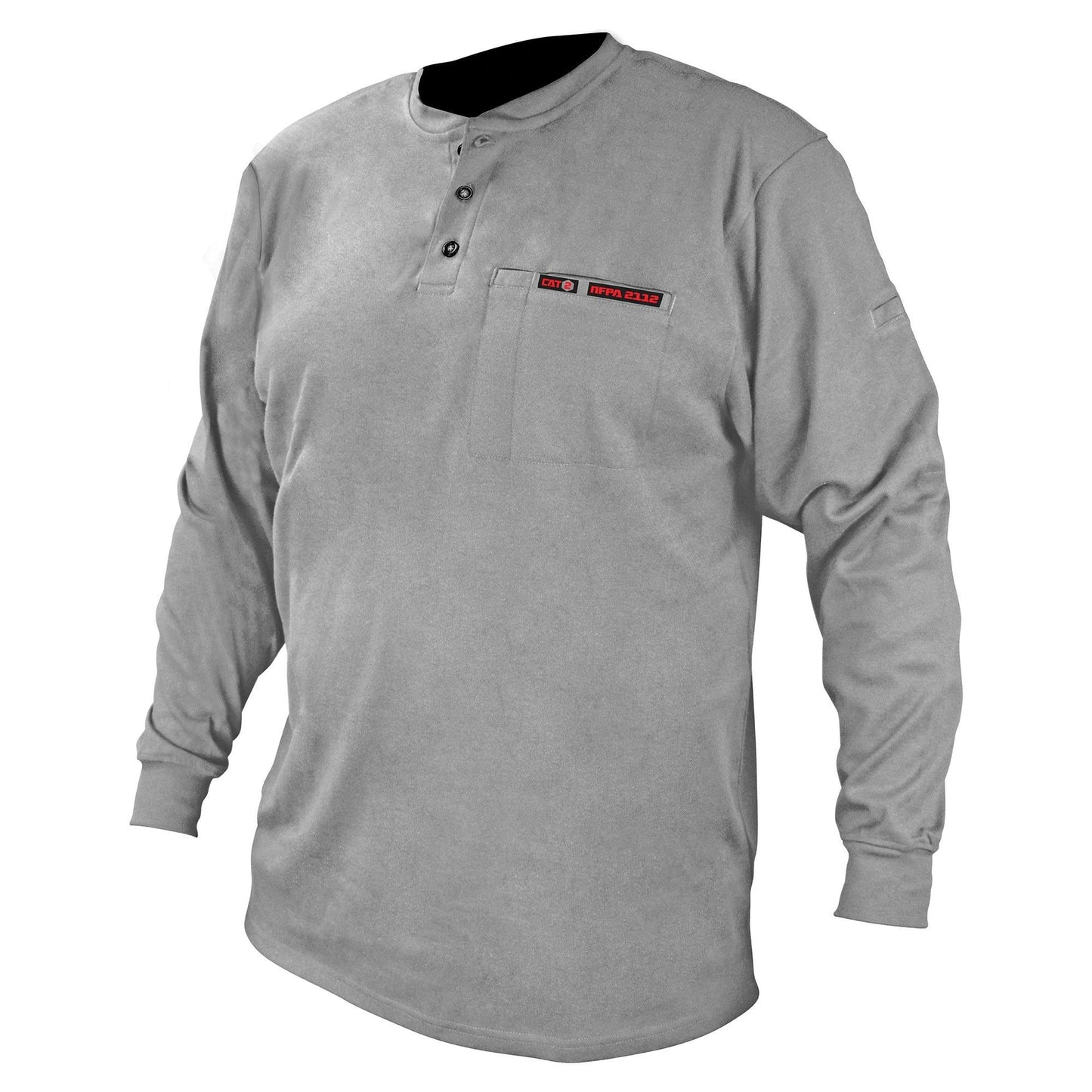 Gray Henley Shirt - Radians - Flame Resistant Cotton