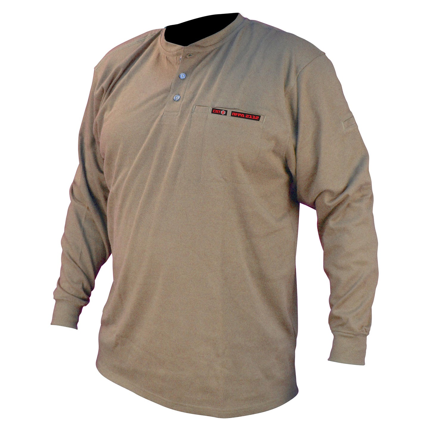 Gray Henley Shirt - Radians - Flame Resistant Cotton