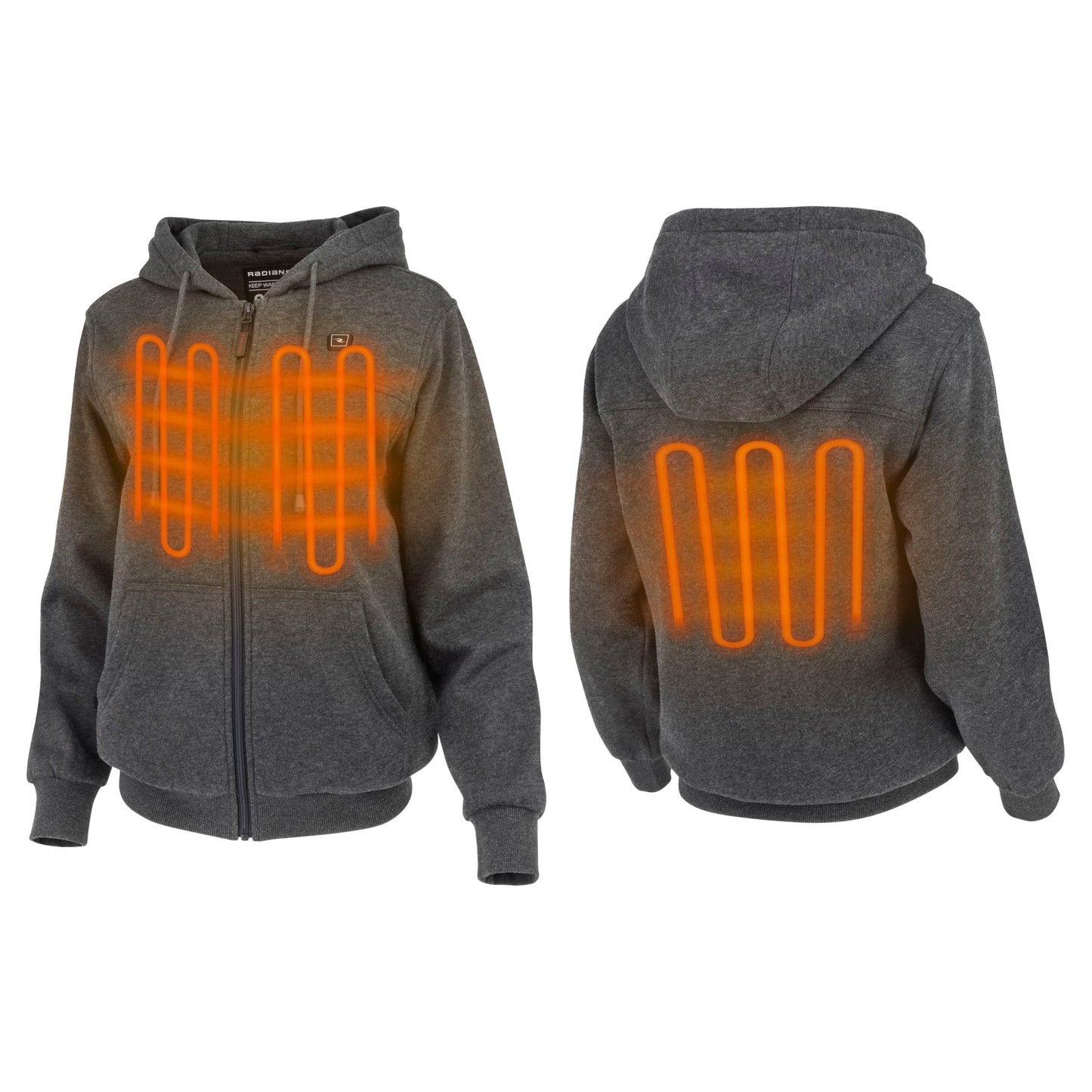 Gray Heated Hoodie - Radians - Cozy Cotton Blend