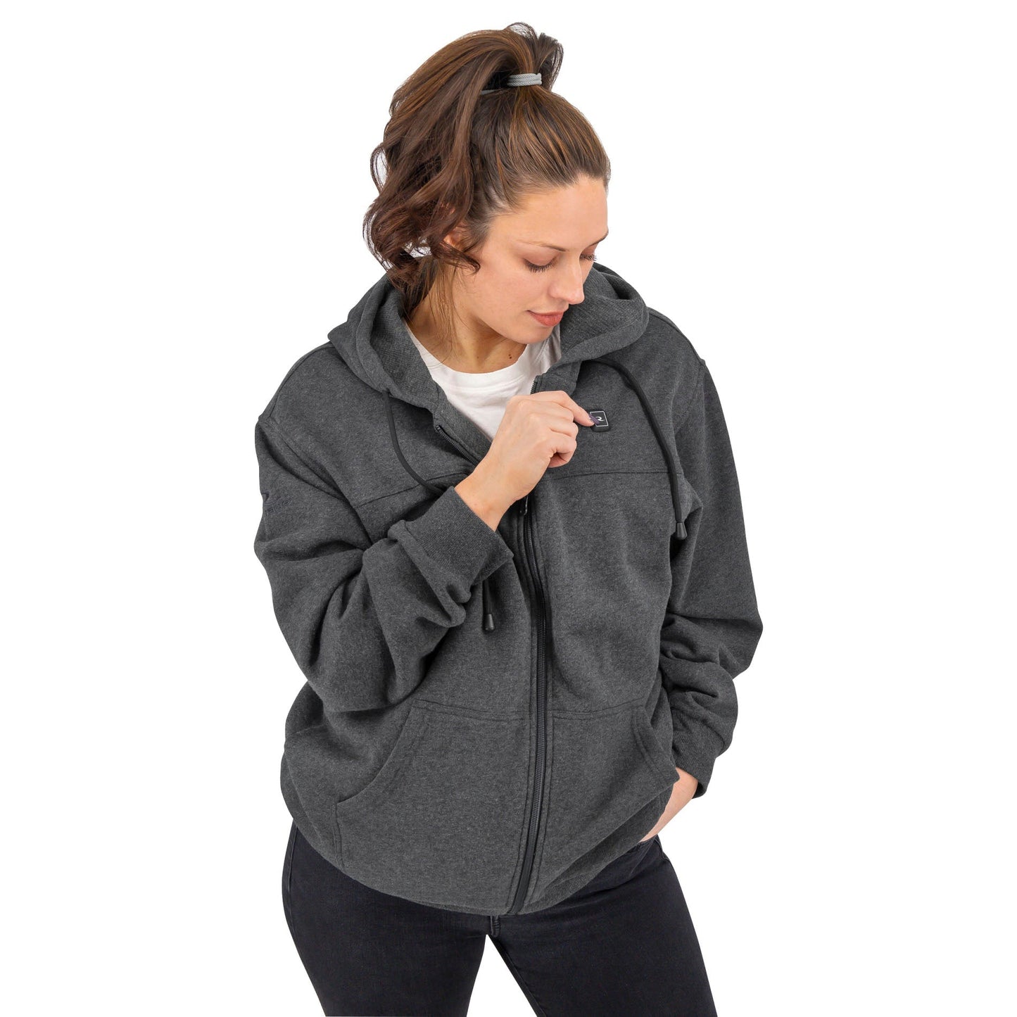 Gray Heated Hoodie - Radians - Cozy Cotton Blend