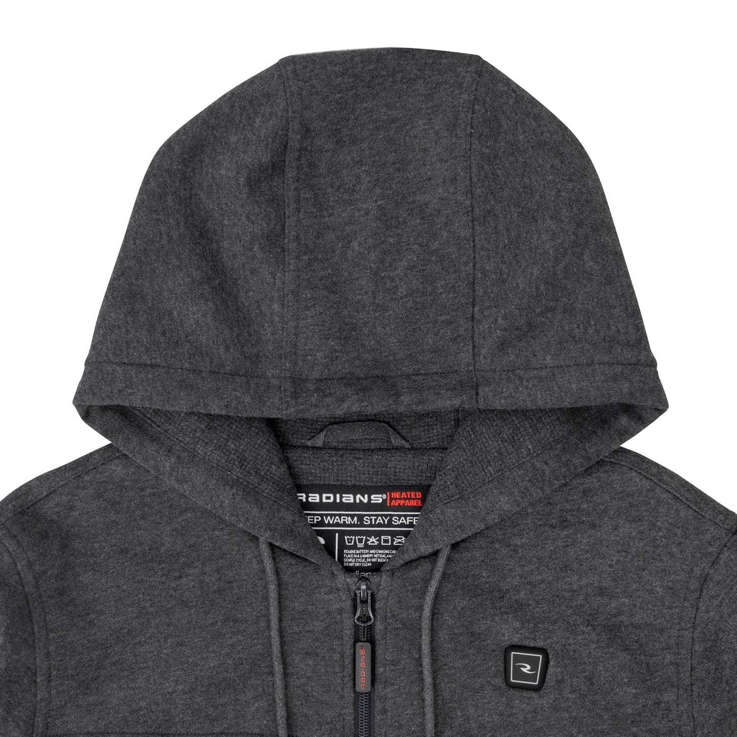 Gray Heated Hoodie - Radians - Cozy Cotton Blend
