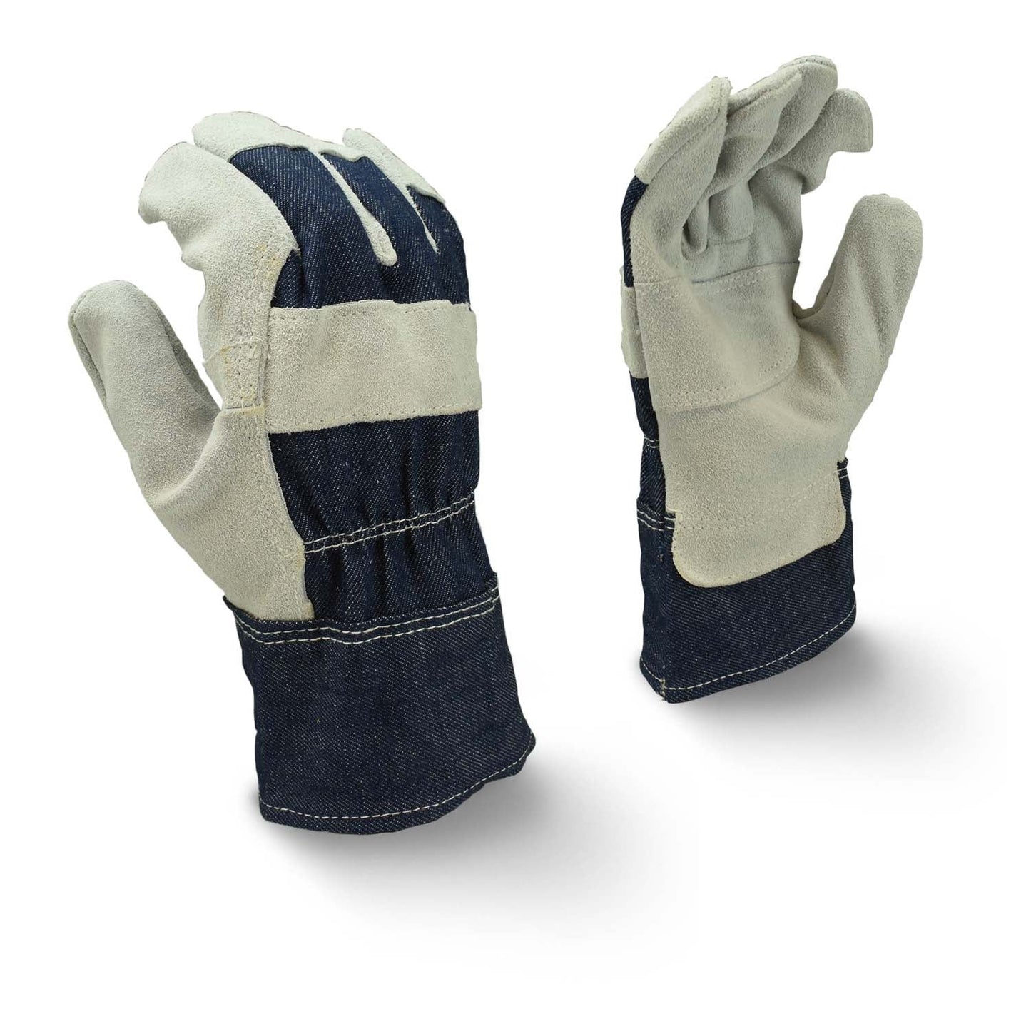 Blue Leather Gloves - Radians - Cowhide Palm Safety