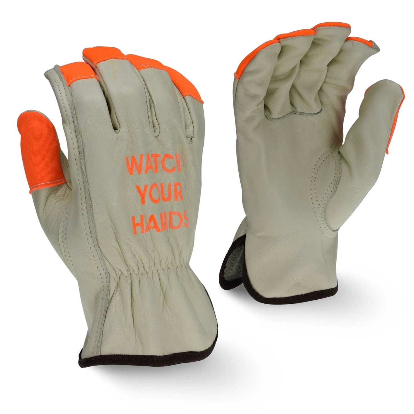 Tan Leather Gloves - Radians - Hi-Viz Cowhide Quality