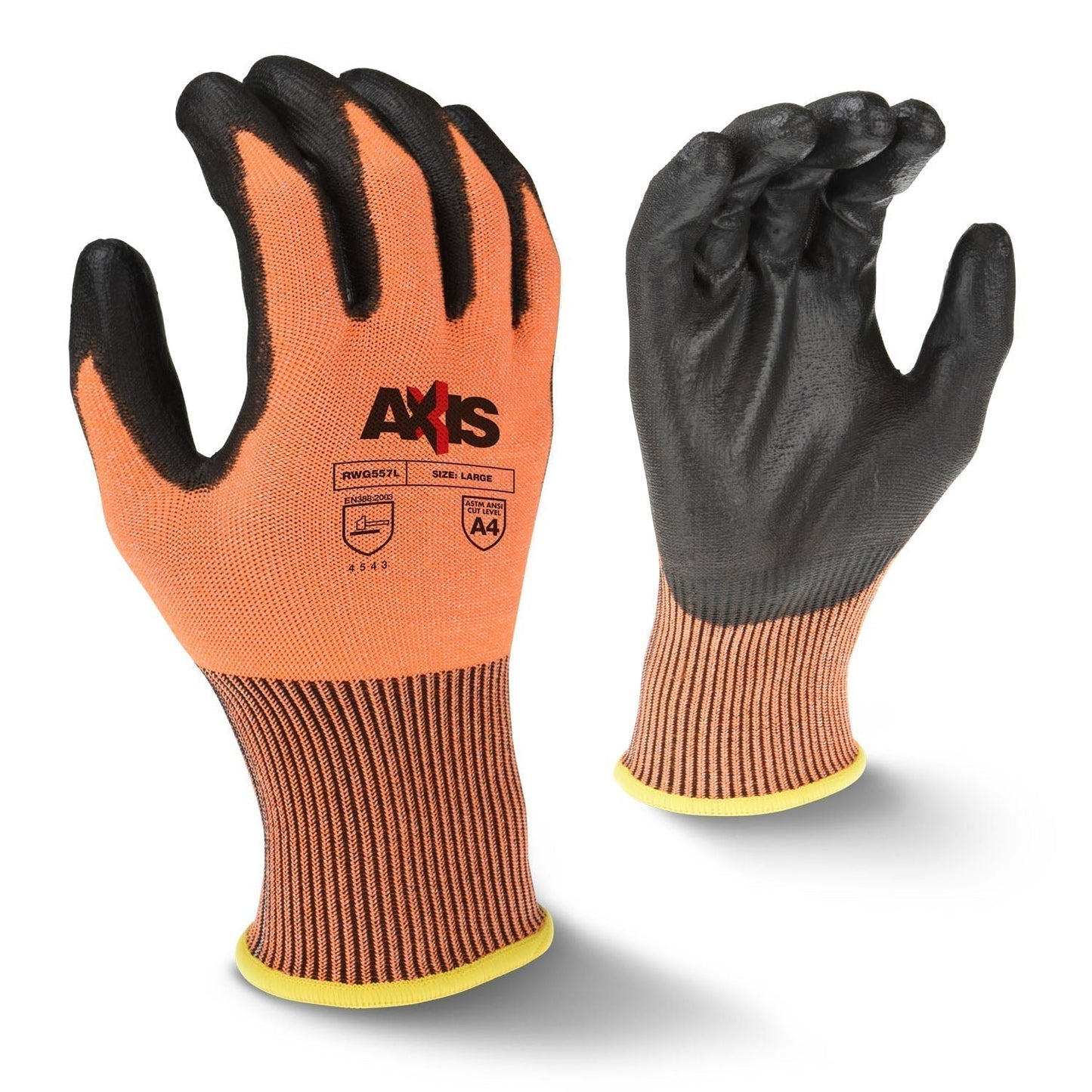 Orange String Knit Gloves - Radians - High Tenacity Nylon