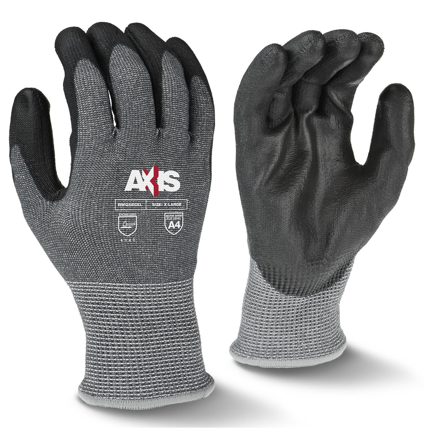 Gray String Knit Gloves - Radians - Cut Level A4