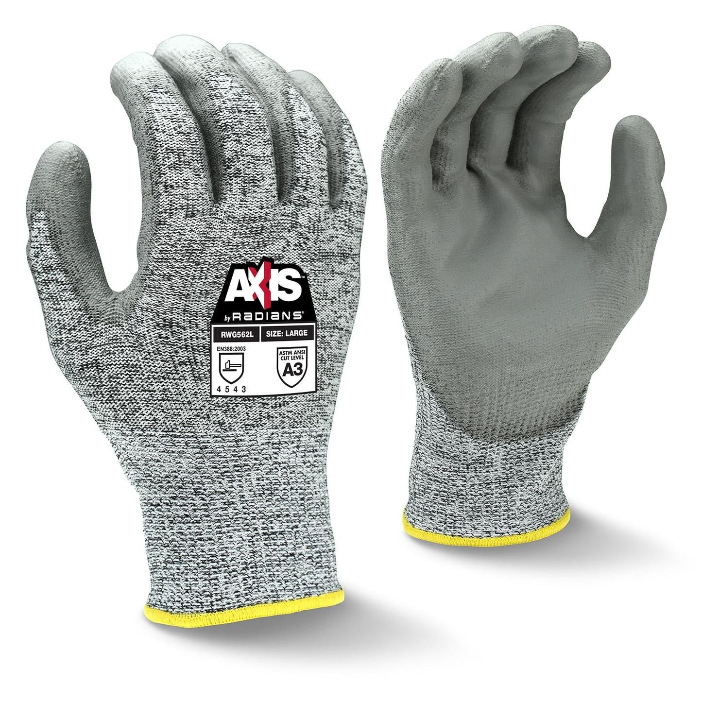 Gray Knit Gloves - Radians - Cut Resistant