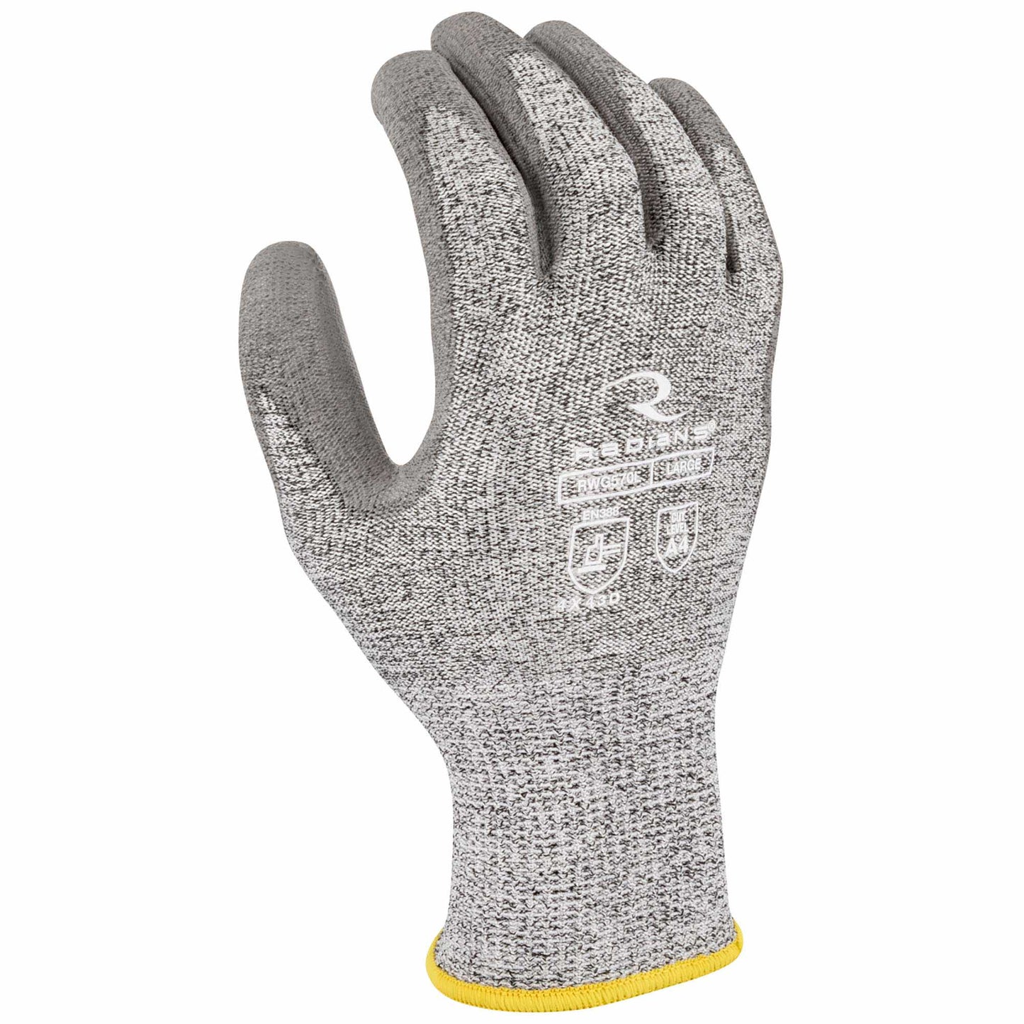 Gray String Knit Gloves - Radians - A4 Cut Protection