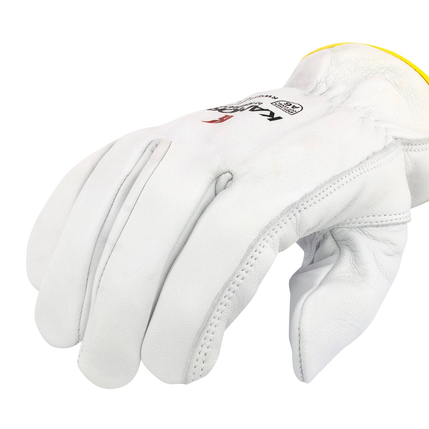 White Leather Gloves - Radians - A6 Cut Protection