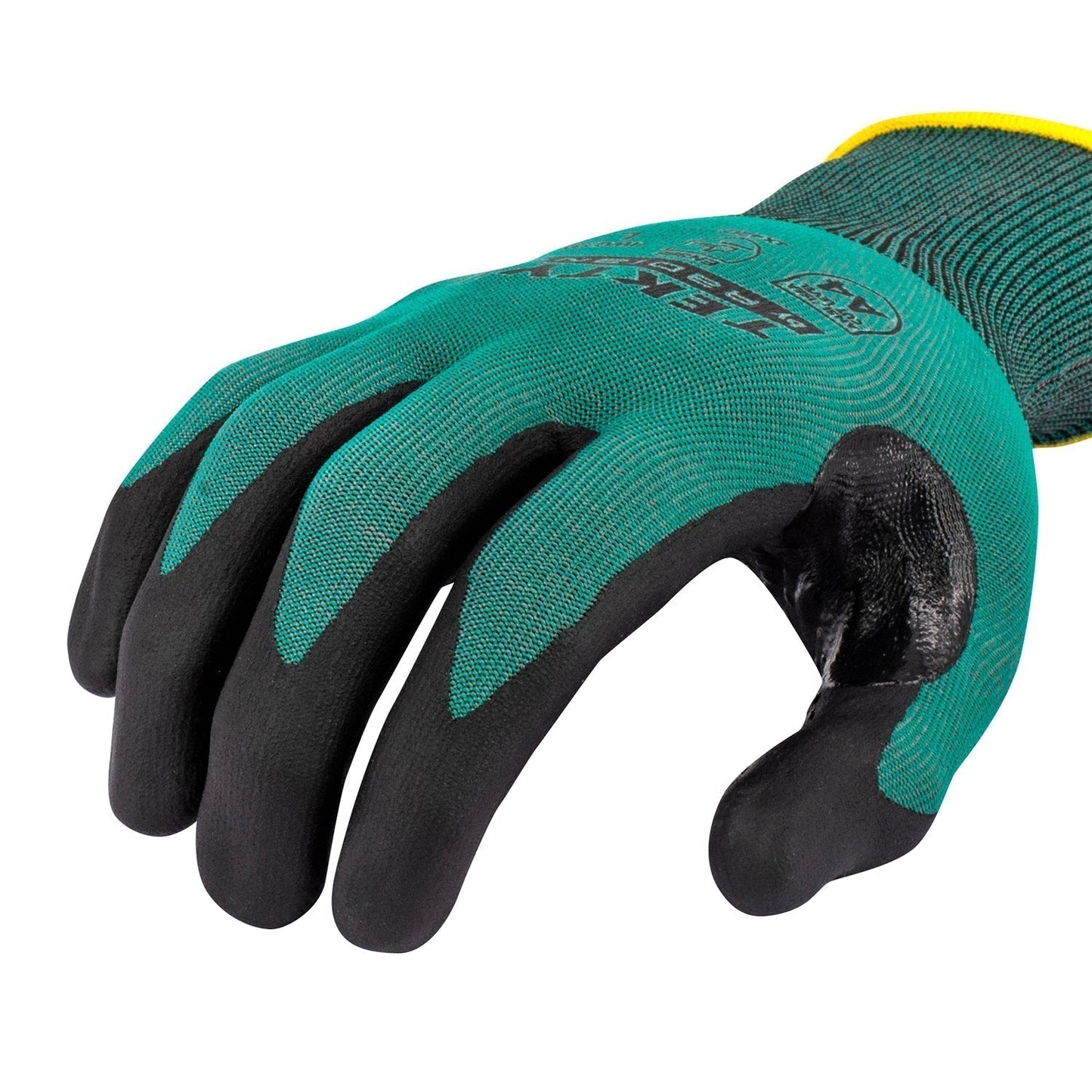 Green String Knit Gloves - Radians - Nitrile Dotted Grip