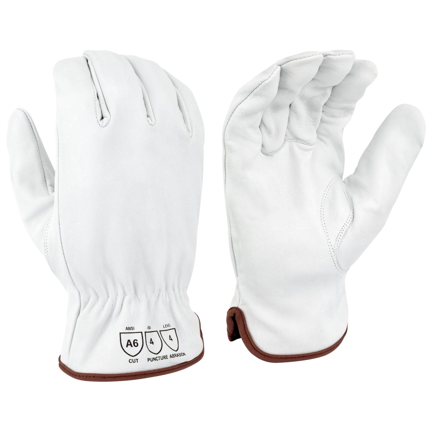 White Leather Gloves - Radians - Cut Resistant