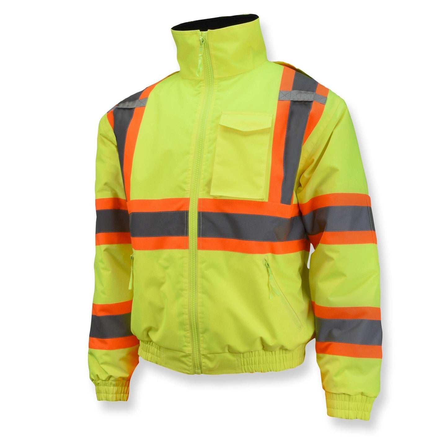Yellow/Lime Safety Jacket - Radians - Quilted Bomber