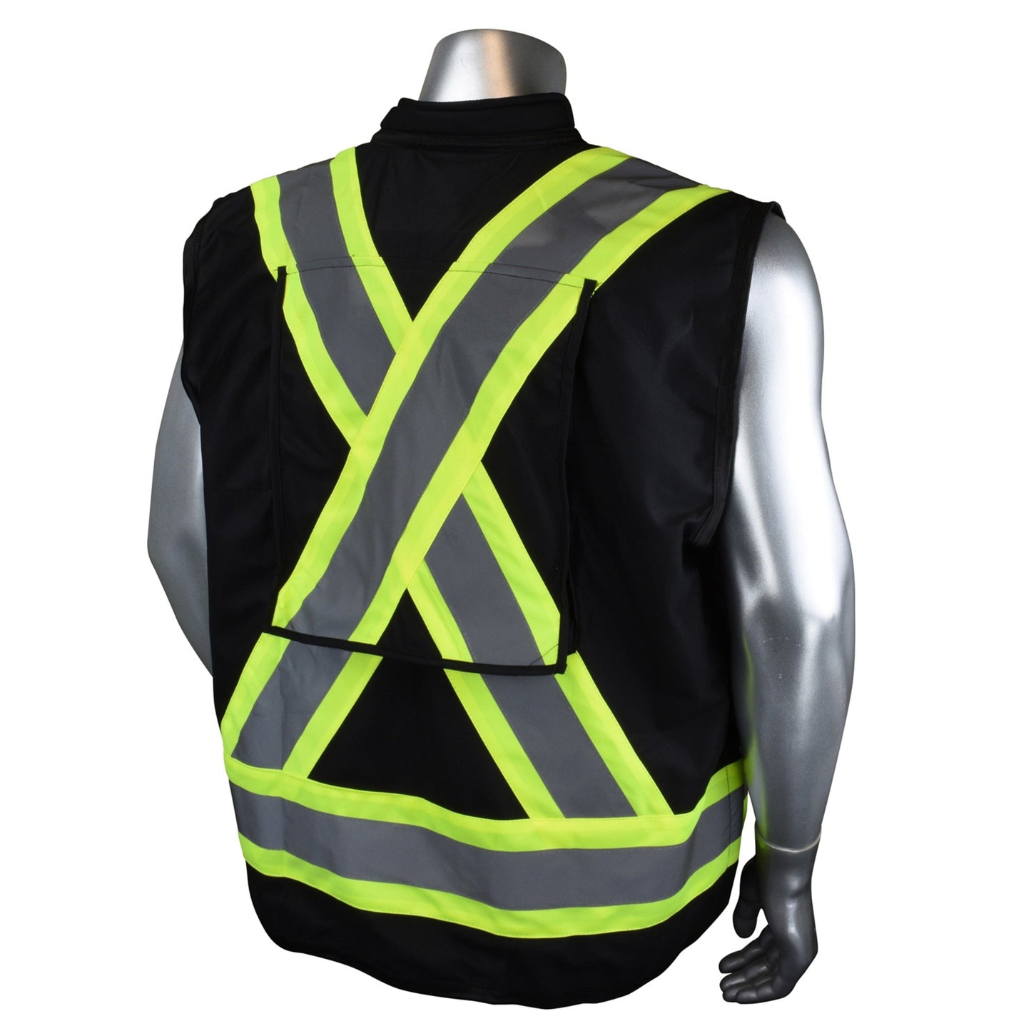 Black Safety Vests - Radians - Heavy Duty Mesh Design