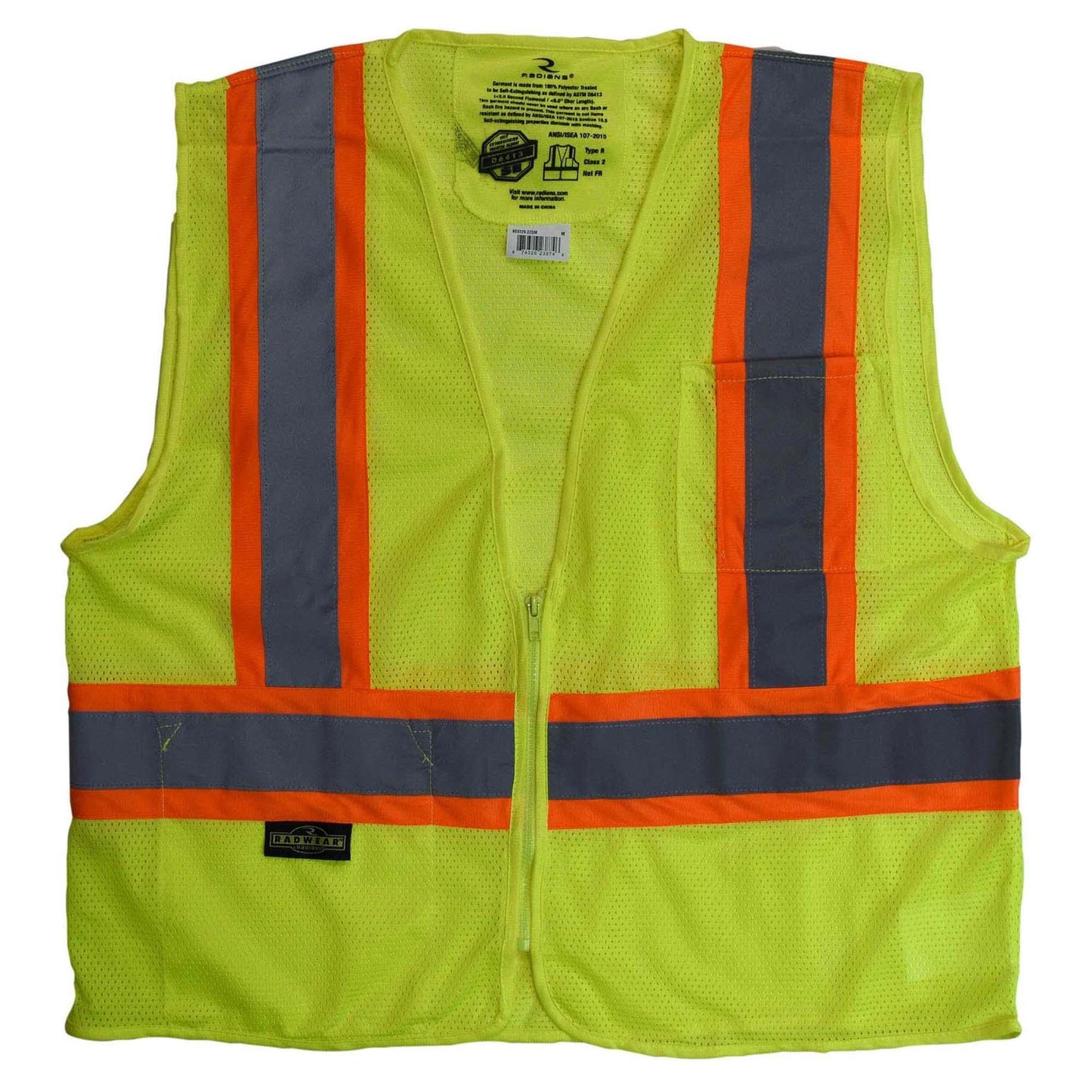 Yellow/Lime Safety Vest - Radians - Self-Extinguishing