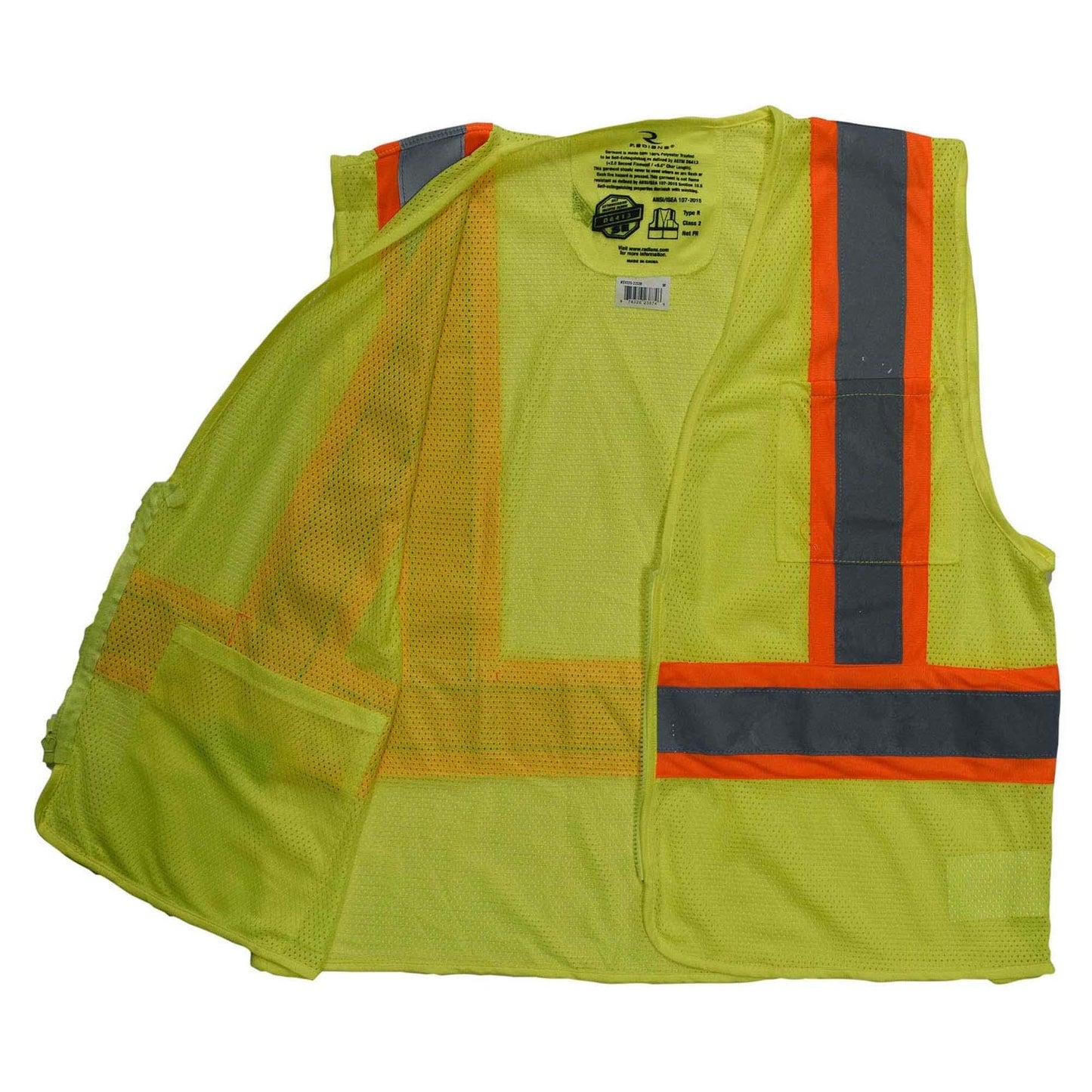 Yellow/Lime Safety Vest - Radians - Self-Extinguishing