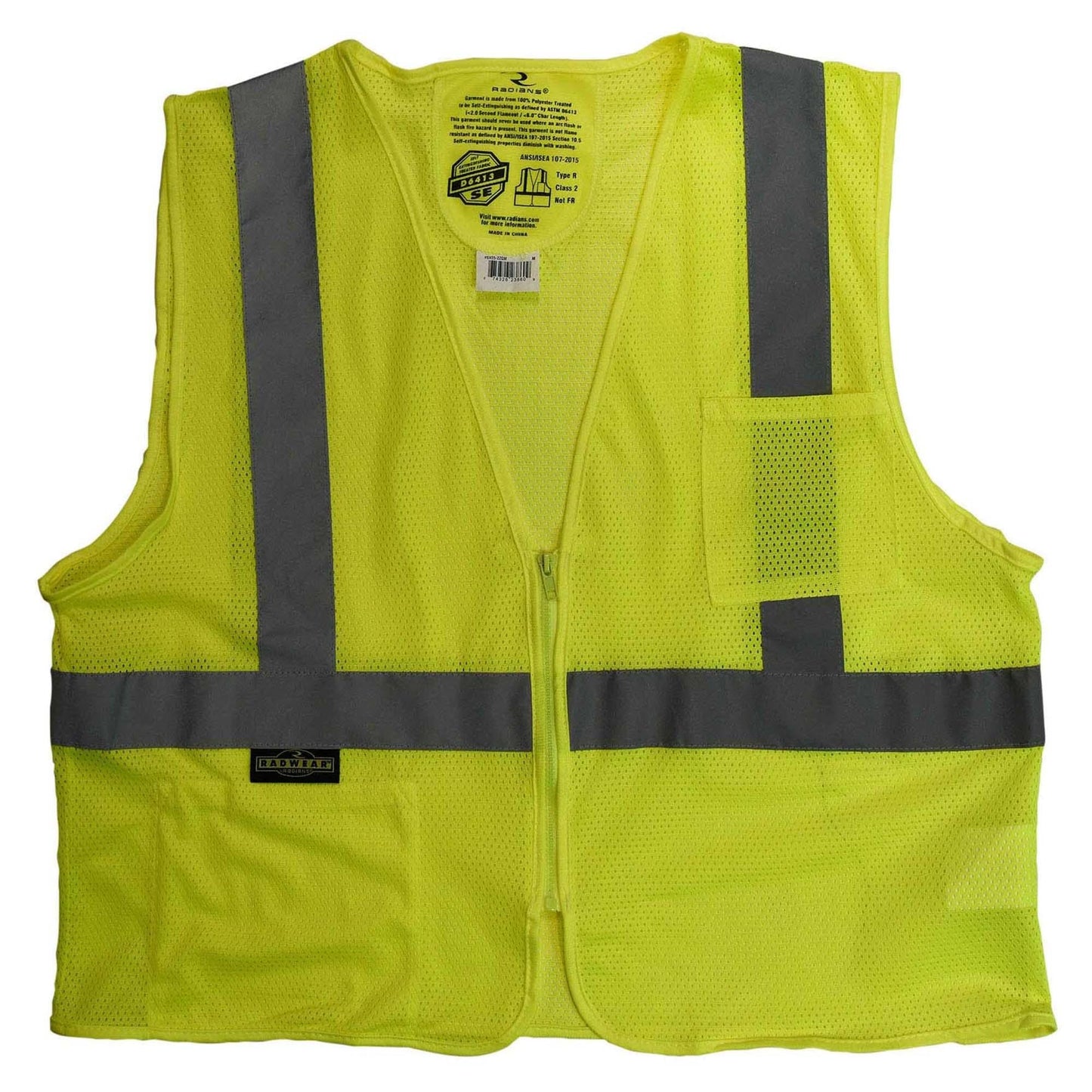 Yellow Safety Vest - Radians - Self-Extinguishing Design