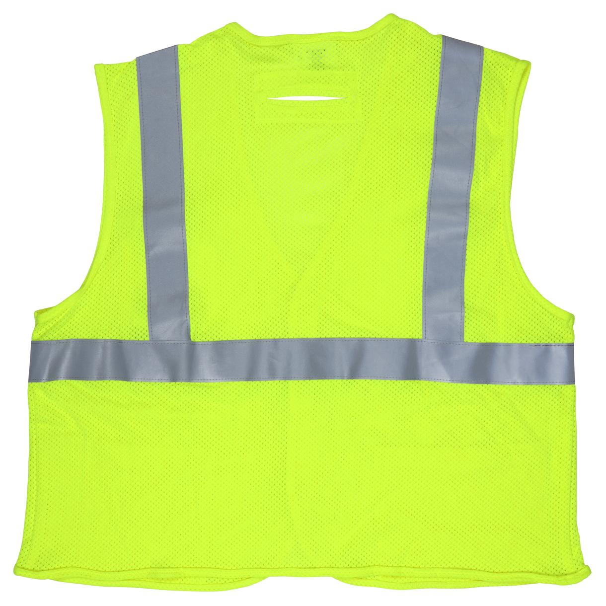 Yellow/Lime Safety Vests - MCR Safety - Hi-Vis Mesh