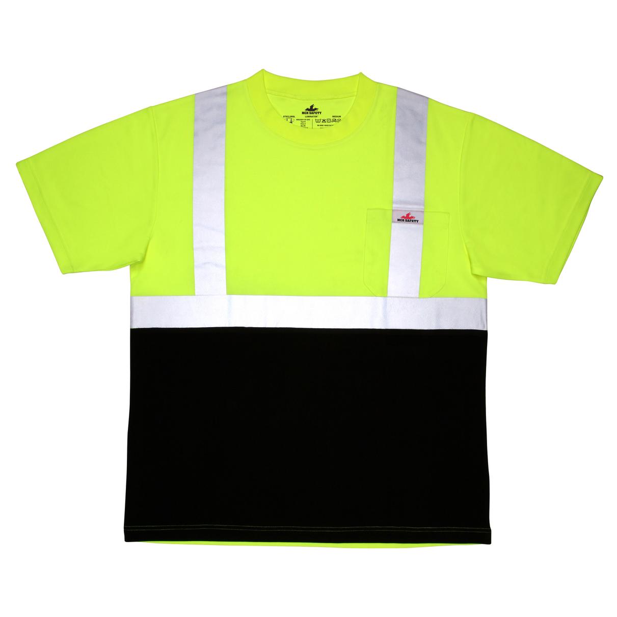 Yellow/Lime Safety Shirt - MCR Safety - Moisture Wicking