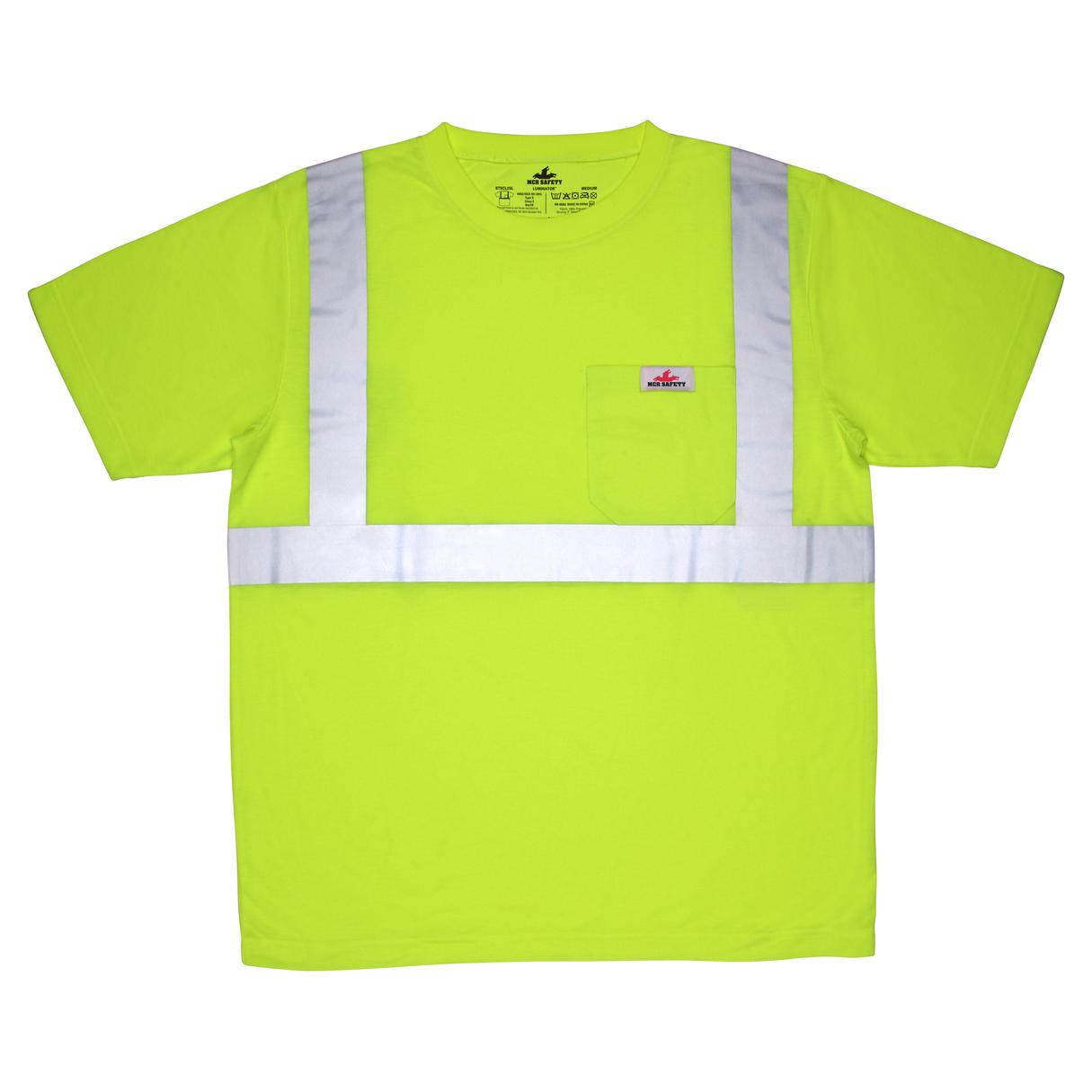 Yellow Lime Safety Shirt - MCR Safety - Reflective Jersey