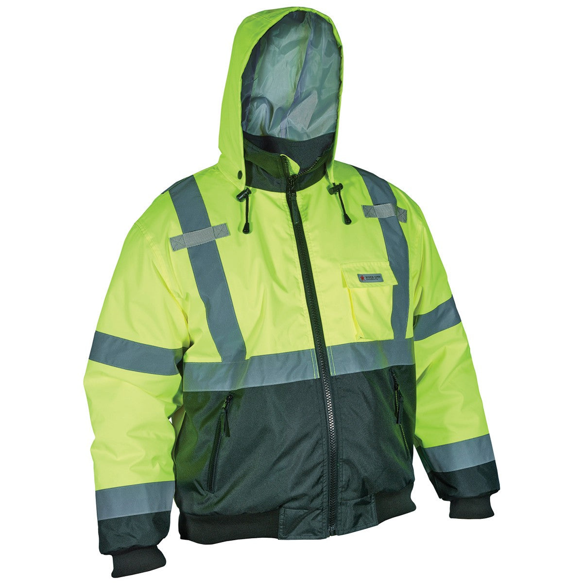 Yellow/Lime Safety Jacket - MCR Safety - Luminator Bomber