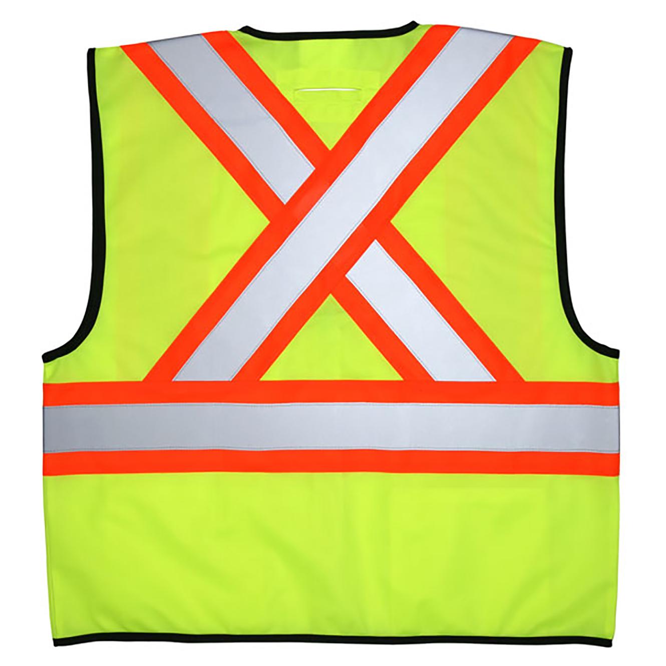 Yellow/Lime Safety Vest - MCR Safety - Reflective Design