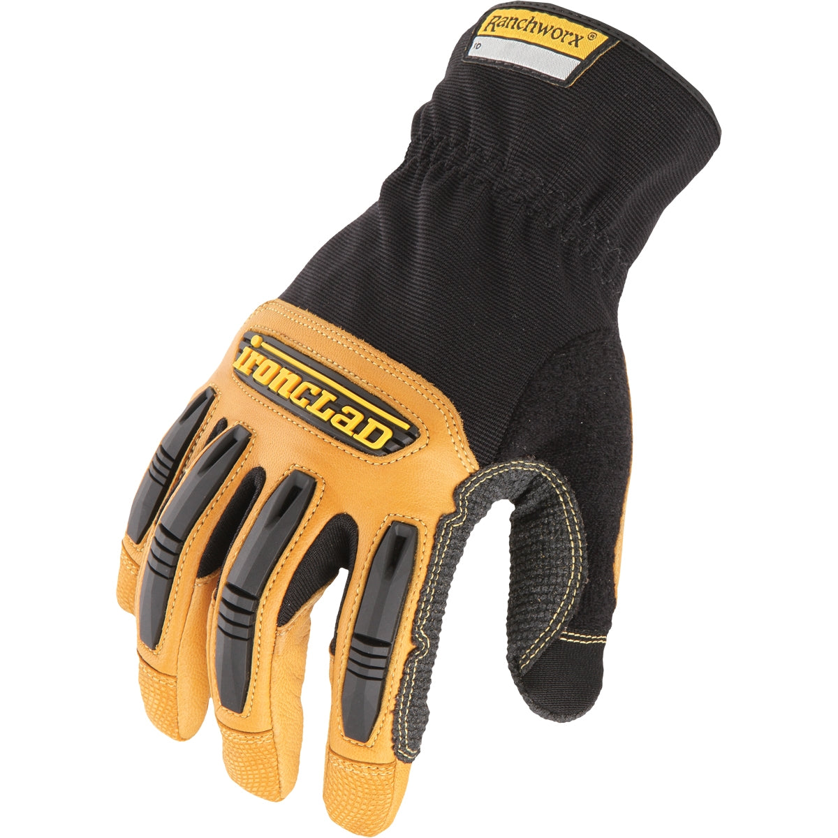 Black/Tan Leather Gloves - Ironclad - Durable Comfort