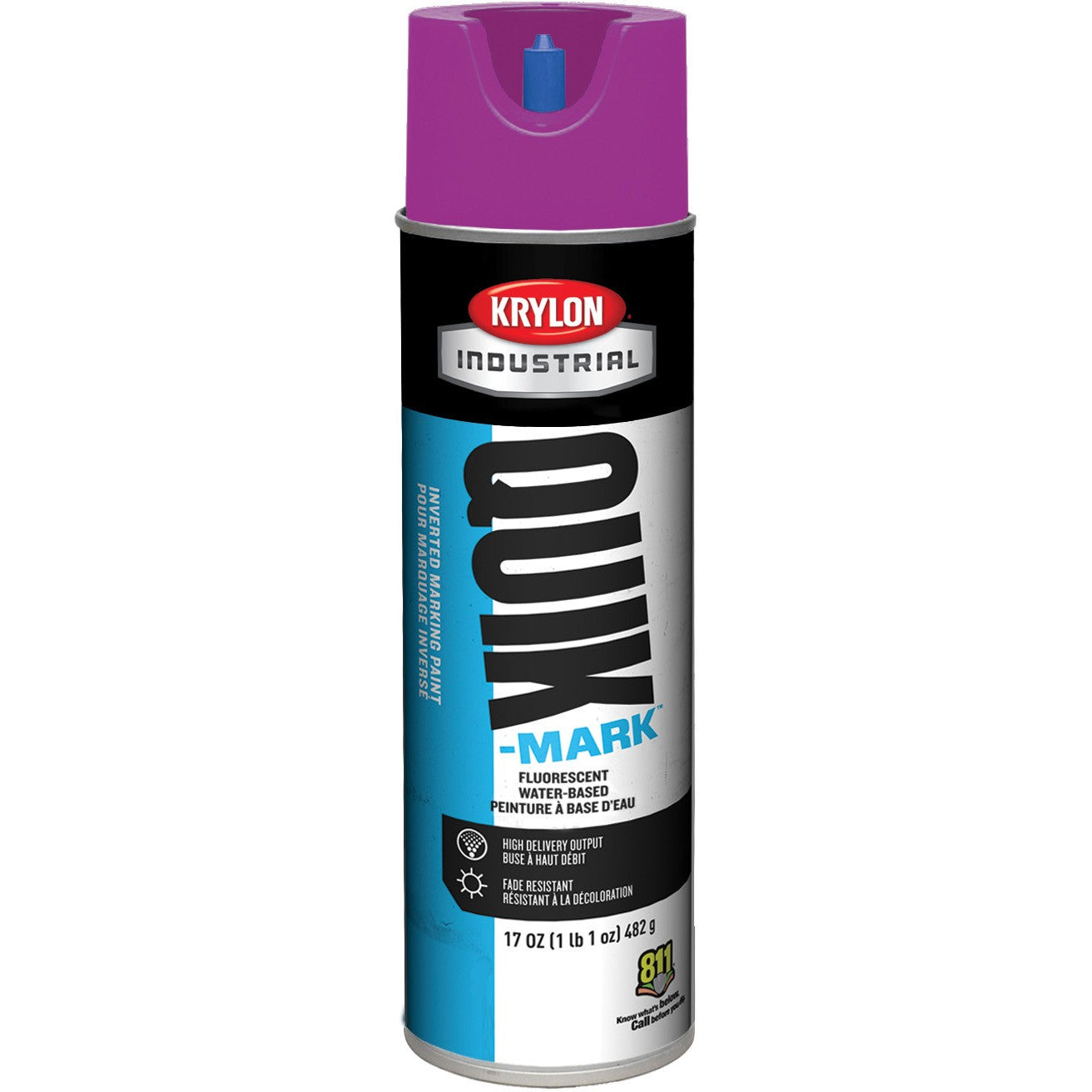 20 oz Inverted Marking Paint - Krylon - Fluorescent Red
