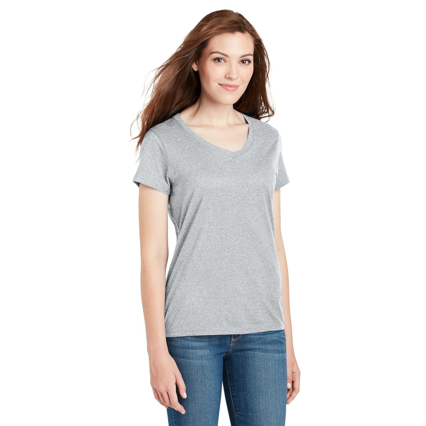 Navy V-Neck T-Shirt - Hanes - Soft Cotton Comfort