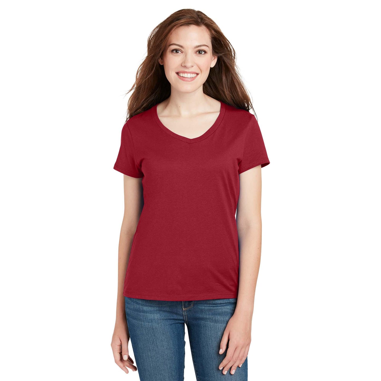 Navy V-Neck T-Shirt - Hanes - Soft Cotton Comfort