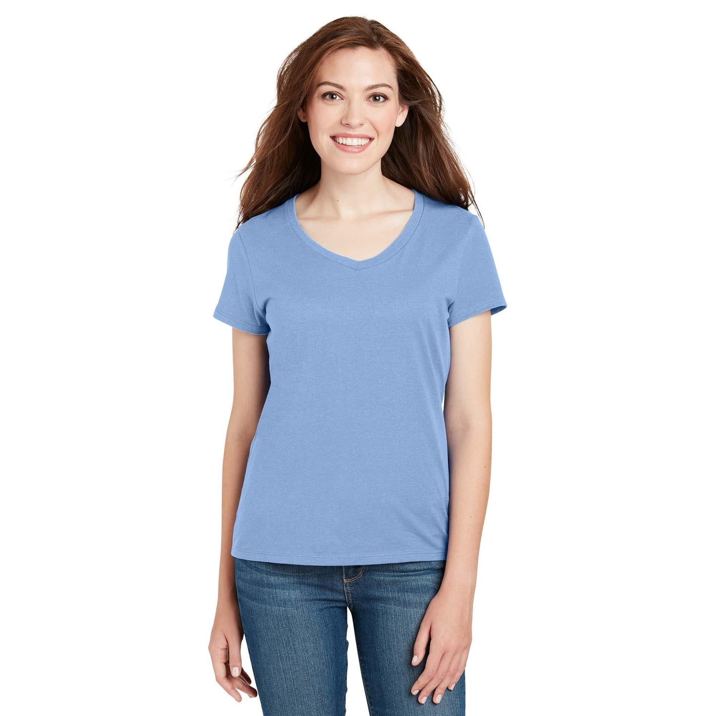 Navy V-Neck T-Shirt - Hanes - Soft Cotton Comfort