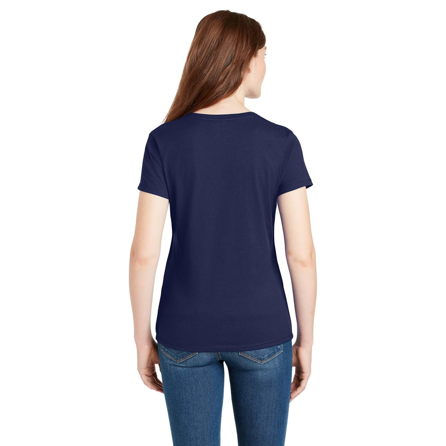 Navy V-Neck T-Shirt - Hanes - Soft Cotton Comfort
