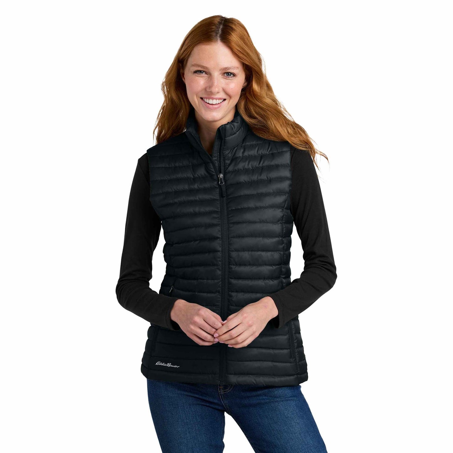 Black Packable Vest - Eddie Bauer - Insulated Design