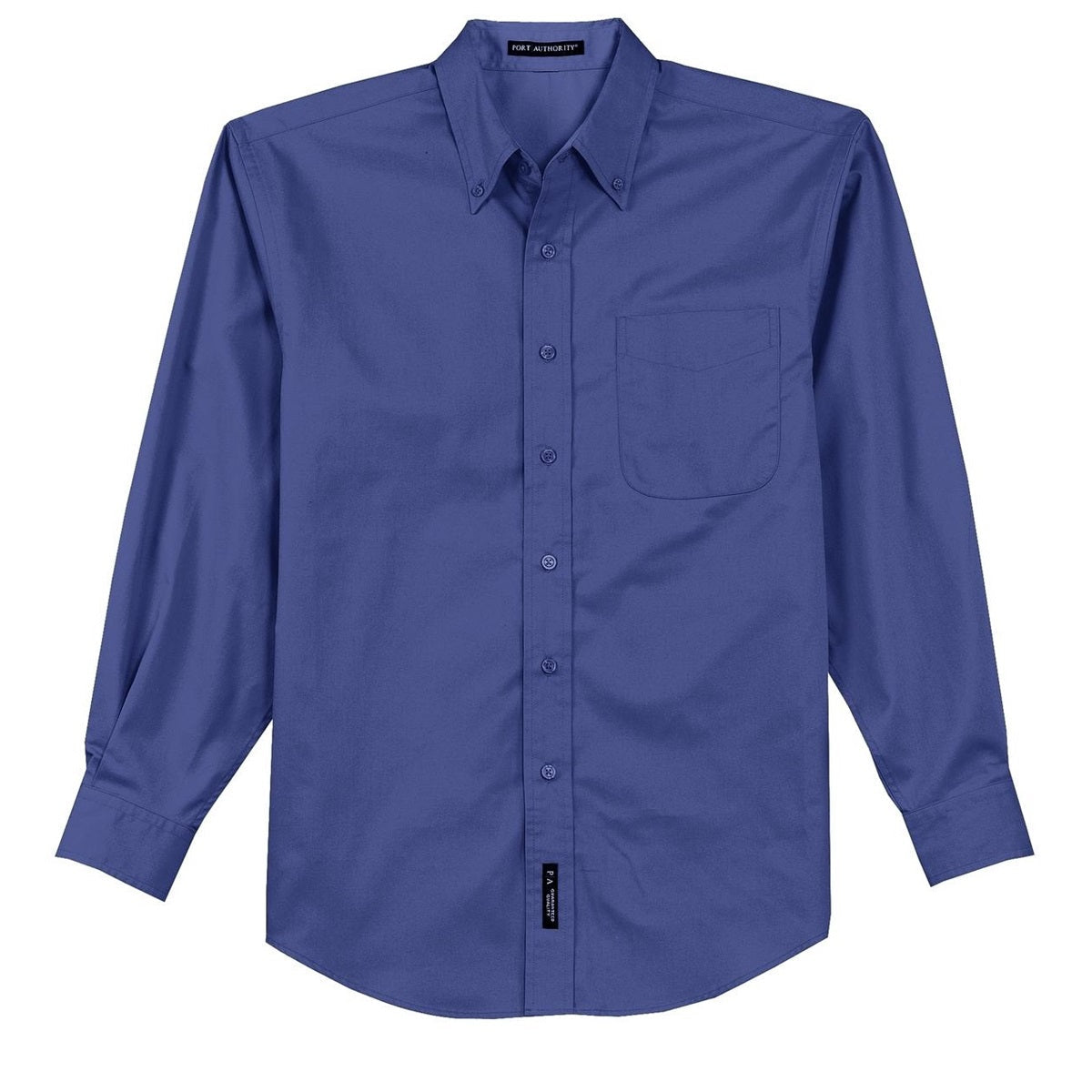 Black/Light Stone Button Up Shirt - Port Authority - Durable