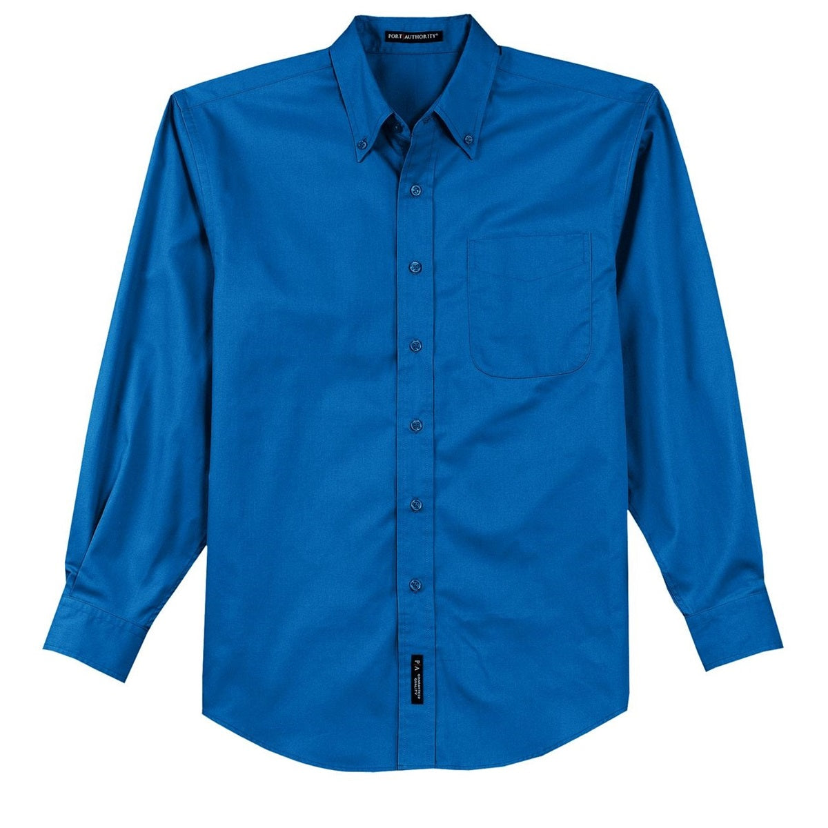 Black/Light Stone Button Up Shirt - Port Authority - Durable